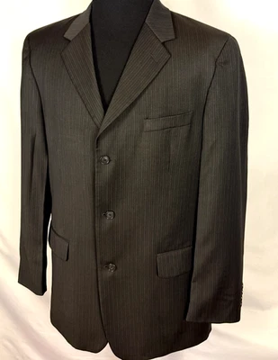 Traje Blazer Chaqueta Rayas Alfani Para Hombre Talla 42 L Calidad 100% Lana Foto 1 de 4