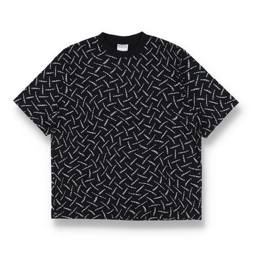 T shirt Marcelo Burlon nera oversize con logo all over Taglia S FW20 $345