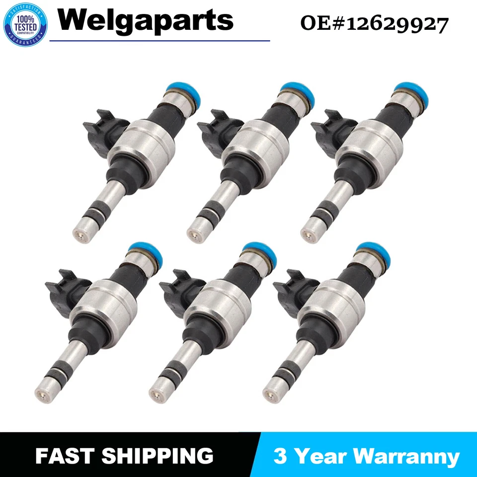 6PCS Fuel Injector For BUICK LACROSSE 2010 CHEVROLET CAPTIVA SPORT 2011 12629927 - Image 1 of 4