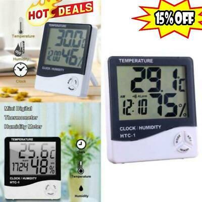 Digital LCD Thermometer Innen Raum Luftfeuchtigkeit Hygro Temperatur W3h1 T4U8 • 4.49€