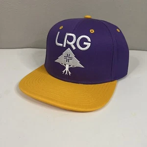 Lifted Research Group LRG Snapback Hat Yellow Purple Embroidered Flat OSFA NEW - Picture 1 of 3
