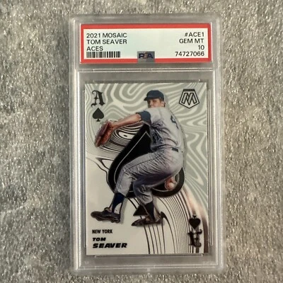2021 Panini Mosaic Baseball Aces #ACE1 Tom Seaver PSA 10 New York Mets - Image 1 of 2