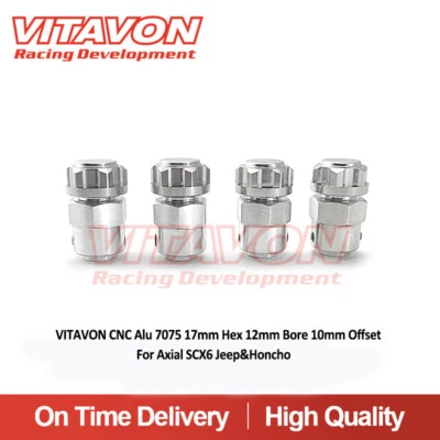 Vitavon CNC Alu 7075 17mm Hex 12mm Bore 10mm Offset For Axial SCX6 Jeep&Honcho - Image 1 of 4