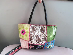 Christiana Lapetina Vintage floral sequin 90's bag in storage never used excond - Picture 1 of 4