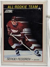 1991-92 Score - All-Rookie Team Canadian Bilingual #382 Sergei Fedorov