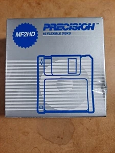 NEW 10 Pack Precision Flexible Disks MF2HD Double Side High Density. Free SnH - Afbeelding 1 van 4
