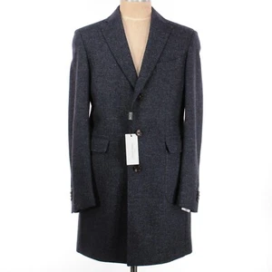 Luciano Barbera NWT Wool/Silk/Linen Blend Coat Size 48 S in Blues/Brown/Gray - Picture 1 of 8