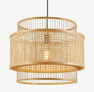 Made.com Yen Extra Large Pendant Light Shade, Natural Bamboo - Picture 1 of 7