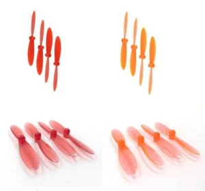 Hubsan X4 H107D 4 Sets of 4 Red and Orange 55mm Propellers - Picture 1 of 8