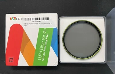 BRAND NEW!  MeFOTO 77mm Wild Blue Yonder Circular Polarizer Filter (Green MCP77) - Image 1 of 2