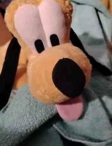 Disney Pluto 14" Plush Stuffed Dog "If Found Please Return to Mickey Mouse" used - Picture 1 of 10