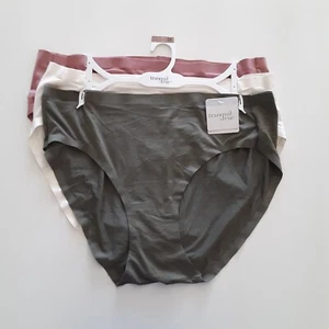 Tranquil & True Womens Size 3X Hi-Cut Briefs Microfiber Green Ivory Pink 3 Pack - Picture 1 of 10