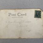 1 Cent Ben Franklin Stamp On Post Card 1907
