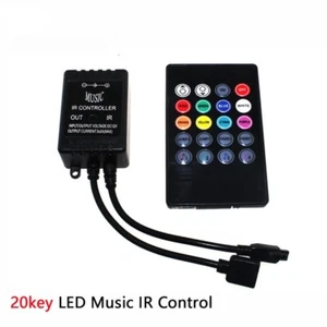 Telecomando LED 20 tasti IR RGB LED musica suono dimmer 5050 strisce colorate - Foto 1 di 9