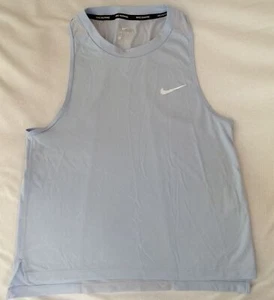womens Nike running Dri-Fit sleeveless racer mesh back light blue top shirt S - Picture 1 of 6
