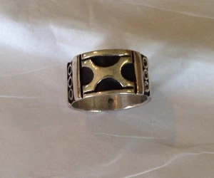 Anillo de Ley De Colección Hecho En México-E M H - Talla 8.5 - Imagen 1 de 8
