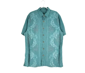 Camisa Tommy Bahama Hombre Informal 100% Seda Manga Corta Talla L - Imagen 1 de 8