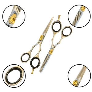 6.5" Professional Pet Dog Cat Hair Cutting Thinning Grooming Scissors Shears Set - Picture 1 of 3