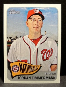 2014 Topps Heritage Baseball #492 Jordon Zimmermann Nationals Kurzdruck fast neuwertig - Bild 1 von 2