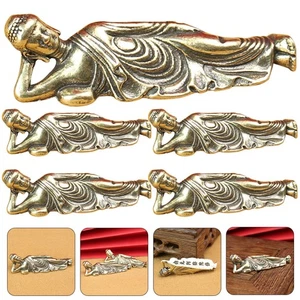 5 Pcs Reclining Buddha Ornament Statues for Home Decor Miniature - Imagen 1 de 12