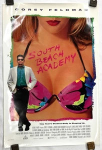 Vintage 1995 South Beach Academy Corey Feldman VHS Store Poster One Sided 39.5" - Picture 1 of 10