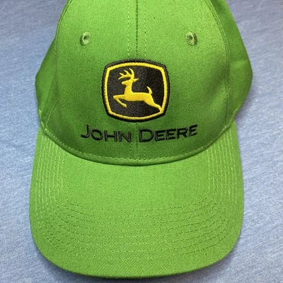Gorra de béisbol John Deere verde algodón gancho y bucle talla 1 se adapta a la mayoría ajustable usada en excelente estado Foto 1 de 4