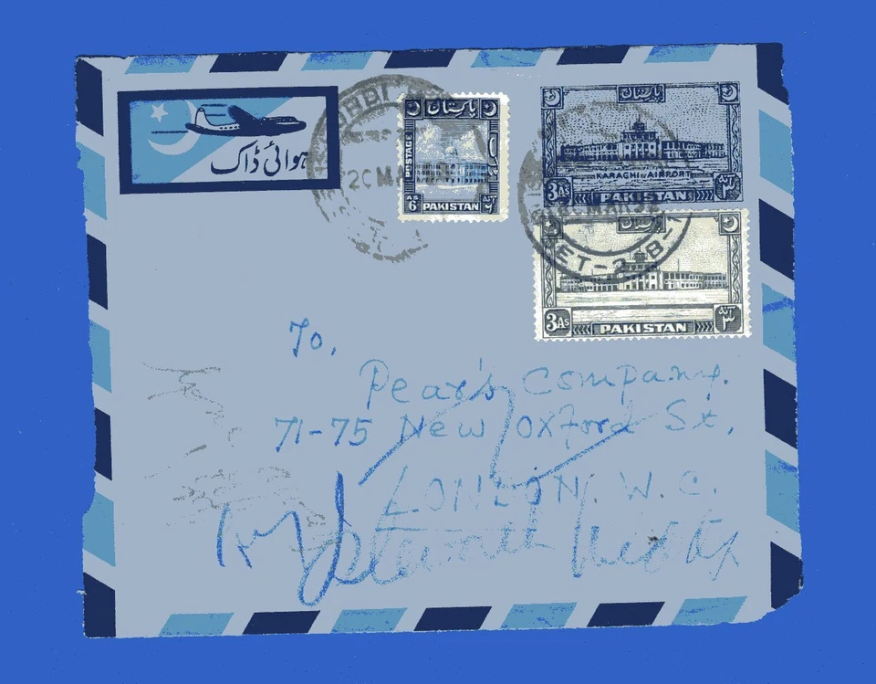 PAKISTAN TO GREAT BRITAIN, RE-SENT FRONT AIRLETTER - AEROGRAMM, VF - Image 1 of 1