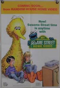 SESAME STREET FF ORIGINAL VIDEO POSTER JIM HENSON BIG BIRD COOKIE MONSTER (1986) - Picture 1 of 3