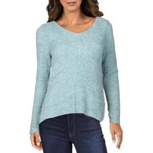 NEW! Style&Co green-blue pullover Ribbed Cotton v-neck Sweater top Women's sz Sm - Bild 1 von 1