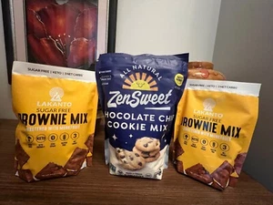 Lakanto KETO BROWNIE & Zensweet XXL CHOCOLATE CHIP COOKIE MIX Huge 4lbs 2026 - Picture 1 of 17