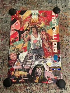 POSTER FIRMATO JAMES HONG JOHN CARPENTER FIRMATO BIG TROUBLE IN LITTLE CHINA BAS - Foto 1 di 9
