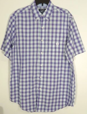 NWT Chaps Mens Easy Care Plaid Button Front Shirt Size LT  PN638 - Image 1 of 2