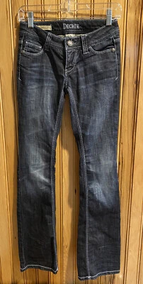 Jeans Decree Mujer Junior 0 Azul Talla Lavado Oscuro Bootcut Bling En Bolsillos Traseros Foto 1 de 4