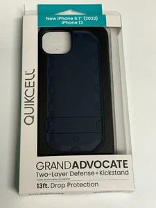 Quikcell GrandAdvocate Kickstand Case for Apple iPhone 13 - Navy Blue - Picture 1 of 4