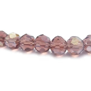 Glasperlen facettiert geschliffen 6x5 mm lila irisierend 90 Perlen nenad-design - Bild 1 von 13