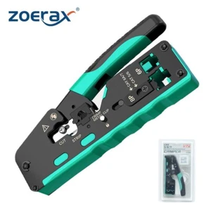 ZoeRax RJ45 Crimp Tool Ethernet Crimping Tool Crimper for Cat7 Cat6a Cat6 Cat5e - Picture 1 of 6