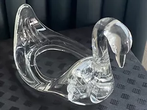 Vintage Lucite klare Schwanenfigur 9"" x 5,5"" x 6,25"" hoch - Bild 1 von 8