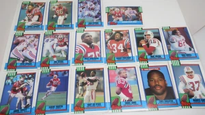New England PATRIOTS 1990 Topps NFL Football 16 Card LOT Including Steve Grogan - Picture 1 of 17