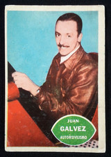 Vtg 1965 Argentina Card Juan Galvez Auto Racing Driver Champion Rare-Fangio 
