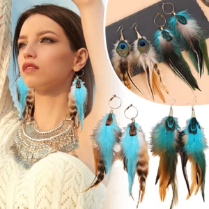 Boucles d'oreilles boho créatives longues boucles d'oreilles tendance déclaration bijoux - Photo 1/18