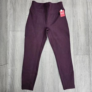 Spanx Ankle Length Ponte Hem Slit Leggings Size Petite Small Plum NWT - A369379 - Picture 1 of 9