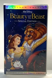 VHS Disney Vintage: 1991 Beauty & the Beast - Edición Especial - Edición Platino - Imagen 1 de 5