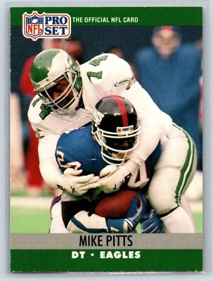 1990 Pro Set #611 Mike Pitts Philadelphia Eagles - Image 1 of 2
