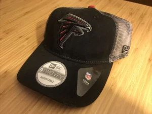 Atlanta Falcons New Era NFL 9TWENTY Adjustable Strapback Hat Dad Cap Black - Picture 1 of 3