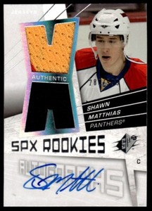 2008-09 ROOKIE AUTO JERSEY Shawn Matthias Rookie Auto /999 Florida Panthers #168