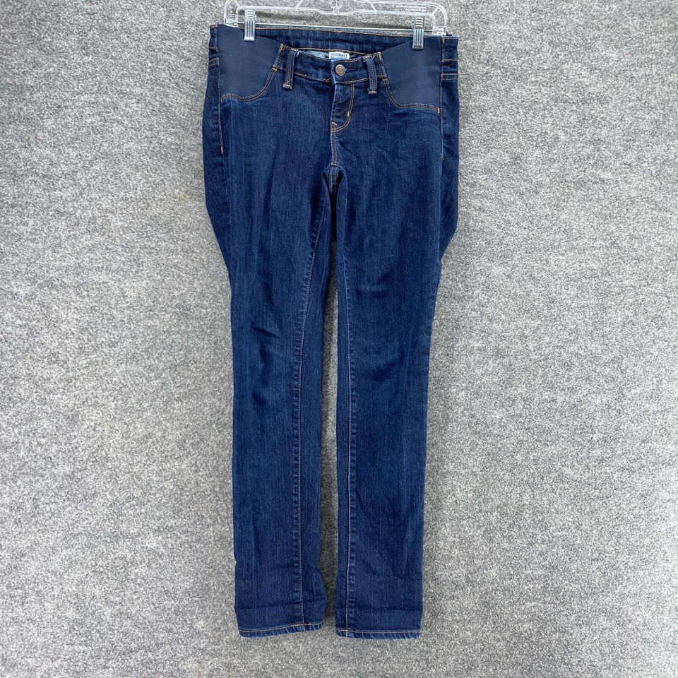 Old Navy Maternity Jeans Women 4 Blue Denim Dark Wash Skinny Low Rise Pockets - Image 1 of 4