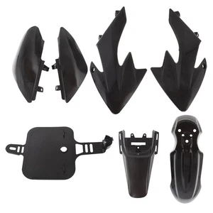Black Plastic Fender Fairing Kit For Honda XR50 CRF50 SSR 107 125 Dirt Pit Bike - Picture 1 of 9
