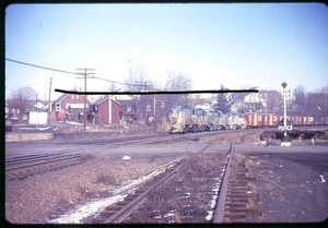 sl145 Orig. Slide Delaware & Hudson SB Paper Train at Hudson, Pa 3-65 - Picture 1 of 1
