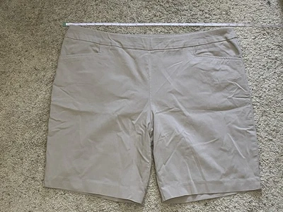 Pantalones Cortos Para Mujer George Caqui Elastizados Cómodos Flex Talla 20 XXL Foto 1 de 4