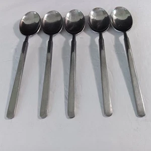 Set Of 5 MCM Towle Supreme Cutlery "Stereo" Stainless Steel Teaspoons - Picture 1 of 8